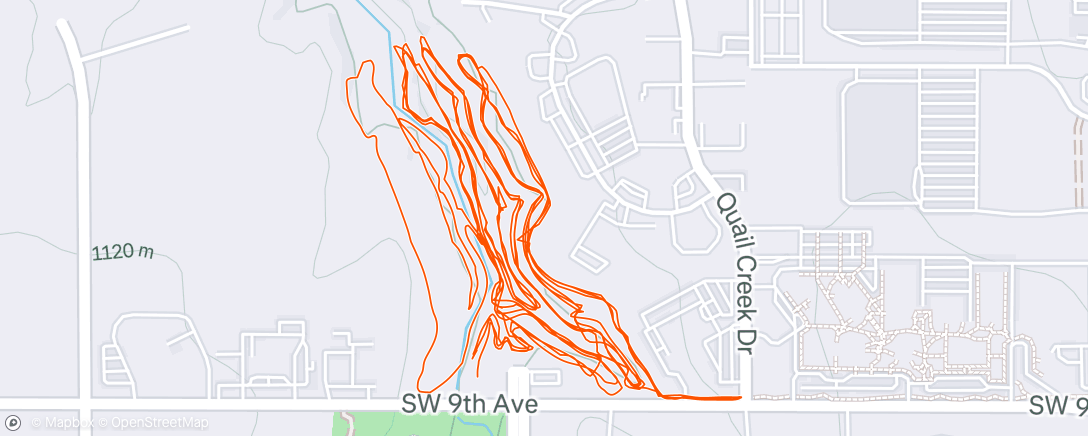 Map of the activity, Evening Ride