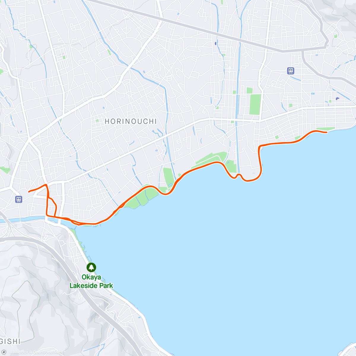 Map of the activity, Suwa jog