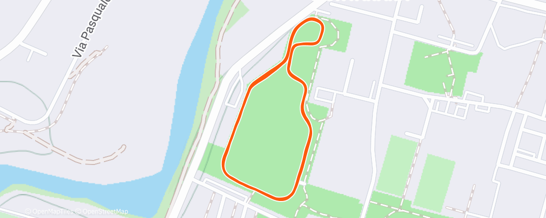 Map of the activity, Evening Run