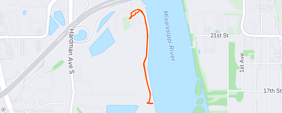 Map of the activity, Evening Walk