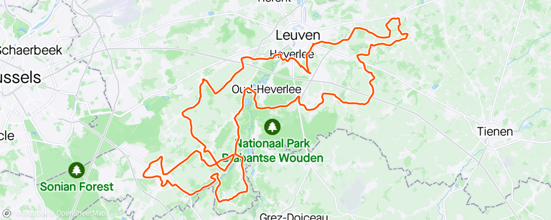 Map of the activity, Brabantse Pilj with G, L, Y etc