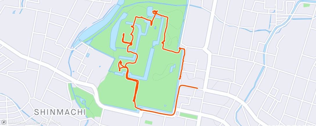 Map of the activity, Friday Evening Walk