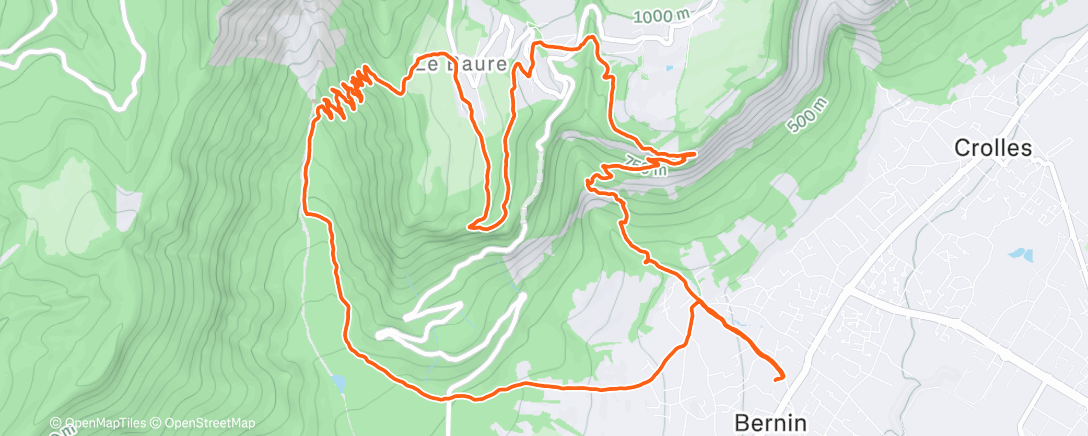 Карта физической активности (Randonnée dans l'après-midi)
