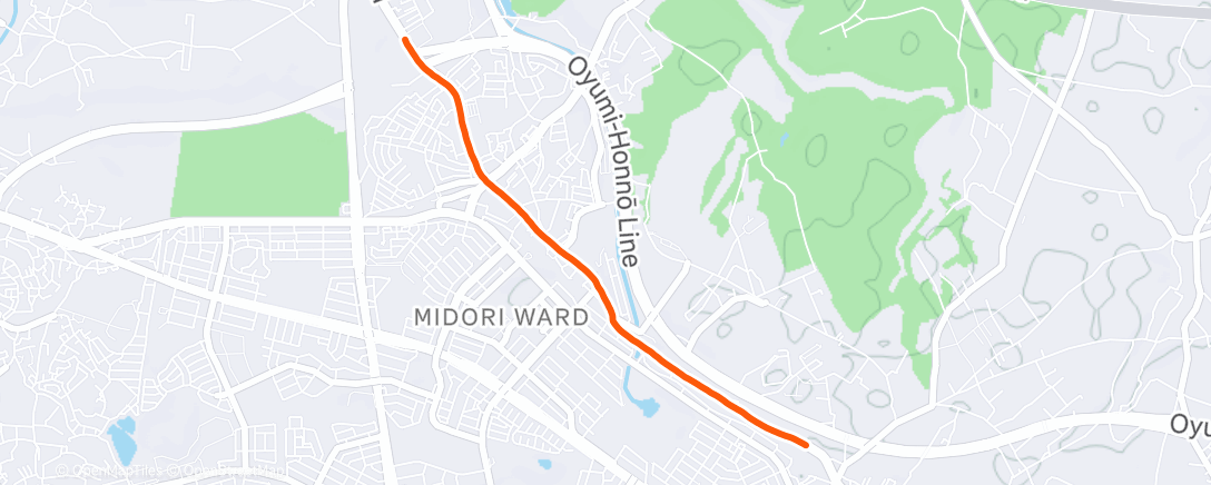 Map of the activity, 飲み後ランニング