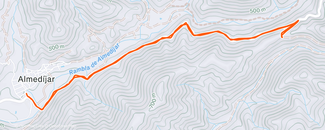 Map of the activity, Morning Trail Run