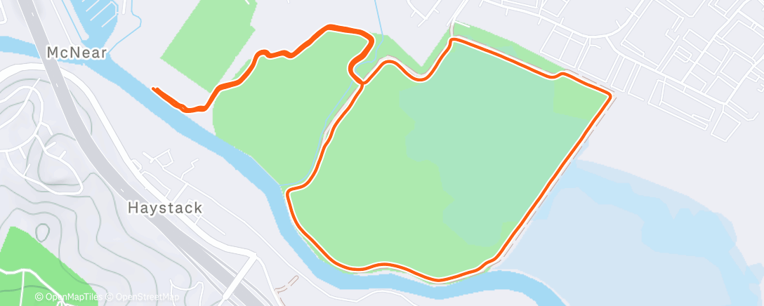 Map of the activity, Lunch Run