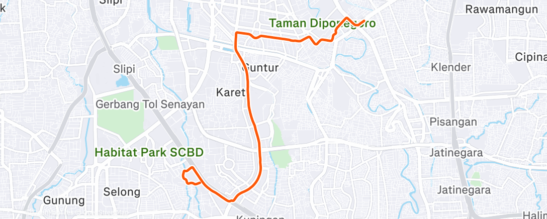 Карта физической активности (Morning Ride)