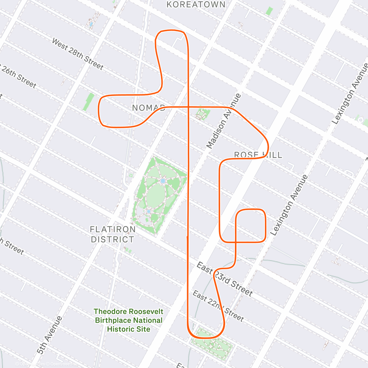 Map of the activity, Zwift - Times Square Circuit in New York