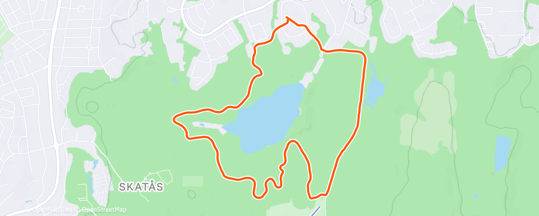 Map of the activity, Afternoon Run