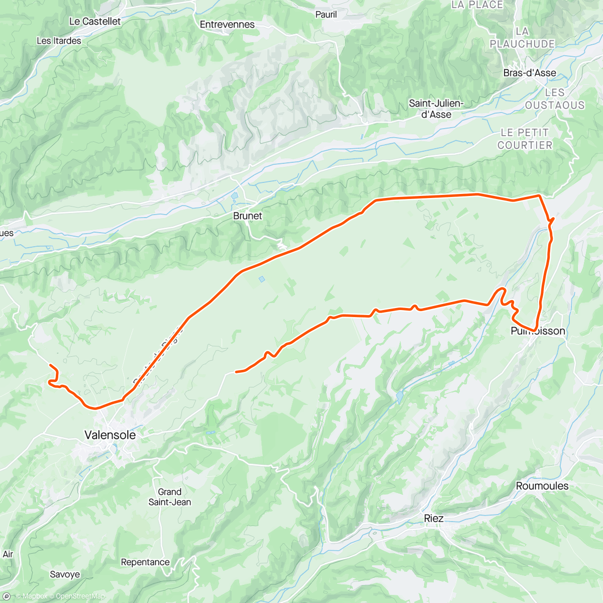 Map of the activity, ROUVY - Criss Cross, Tempo > VO2: 3 x 8 minutes - 2024-04-10