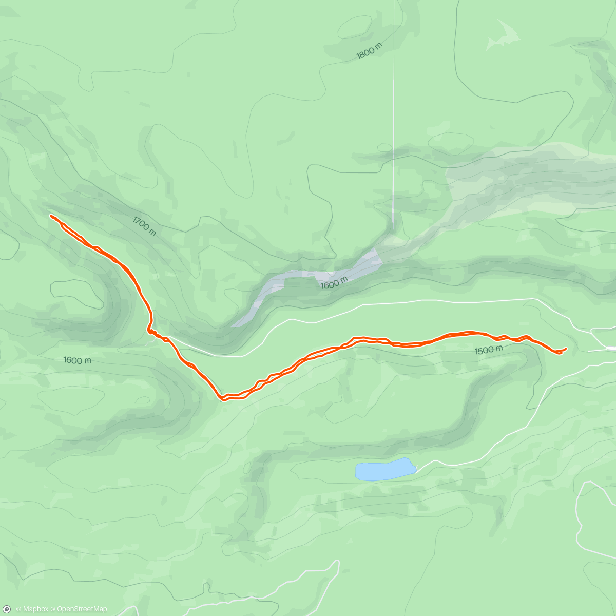 Map of the activity, North fork virgin