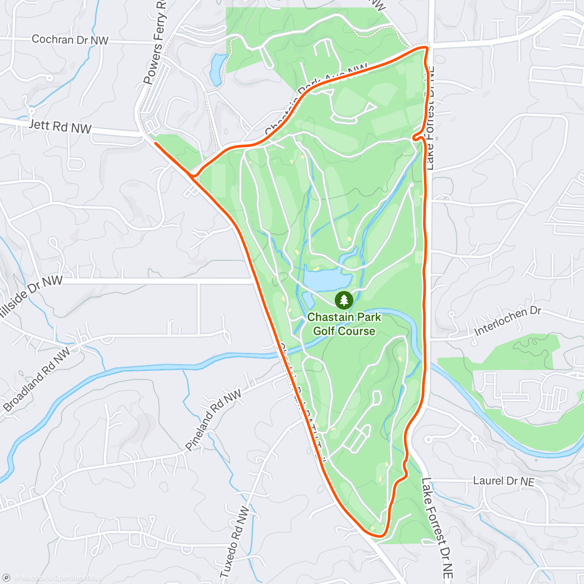 Map of the activity, Morning Walk