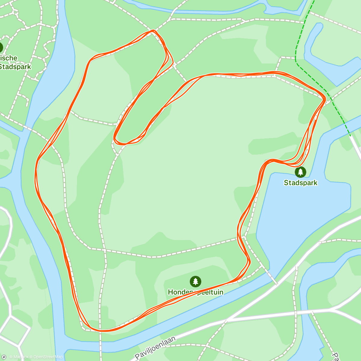 Map of the activity, X mas Edition bie Parkrun Grunn