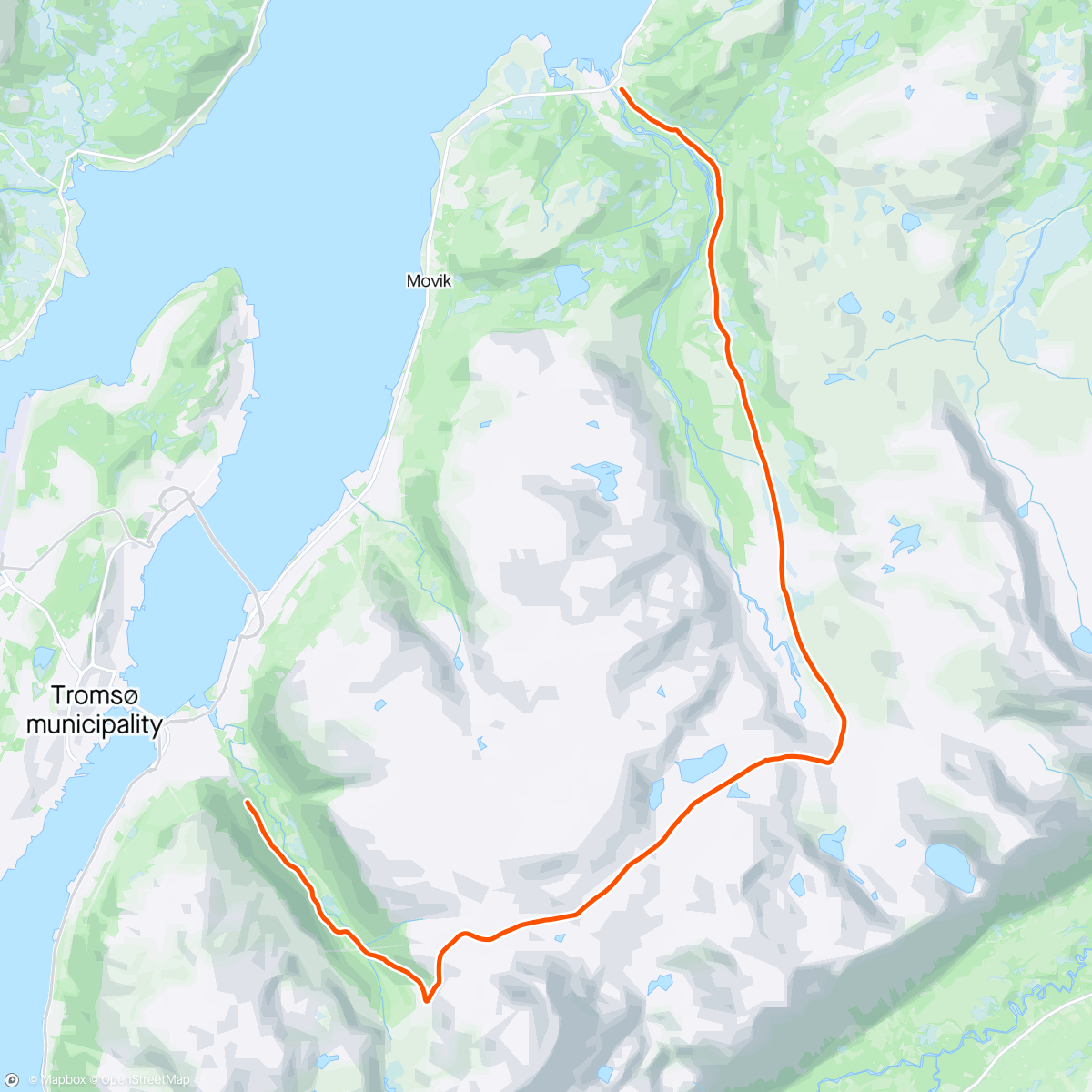 Map of the activity, Tønsvika-tr.dalen
