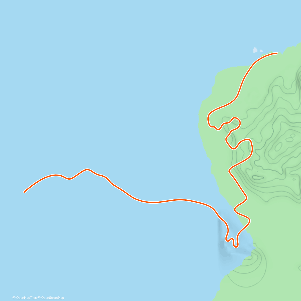 Map of the activity, Zwift - Watts of the Wild in Watopia