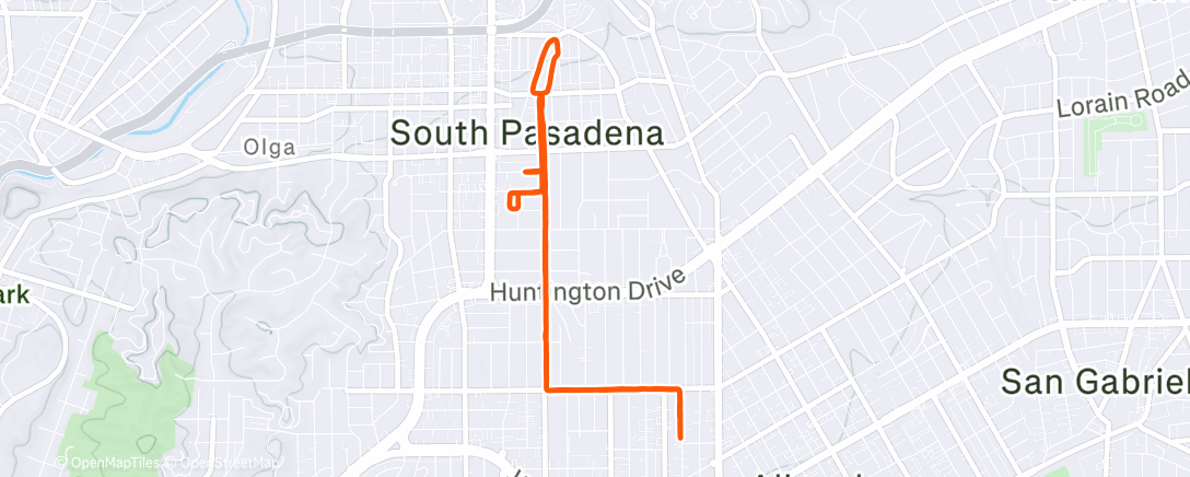 Map of the activity, Morning Run