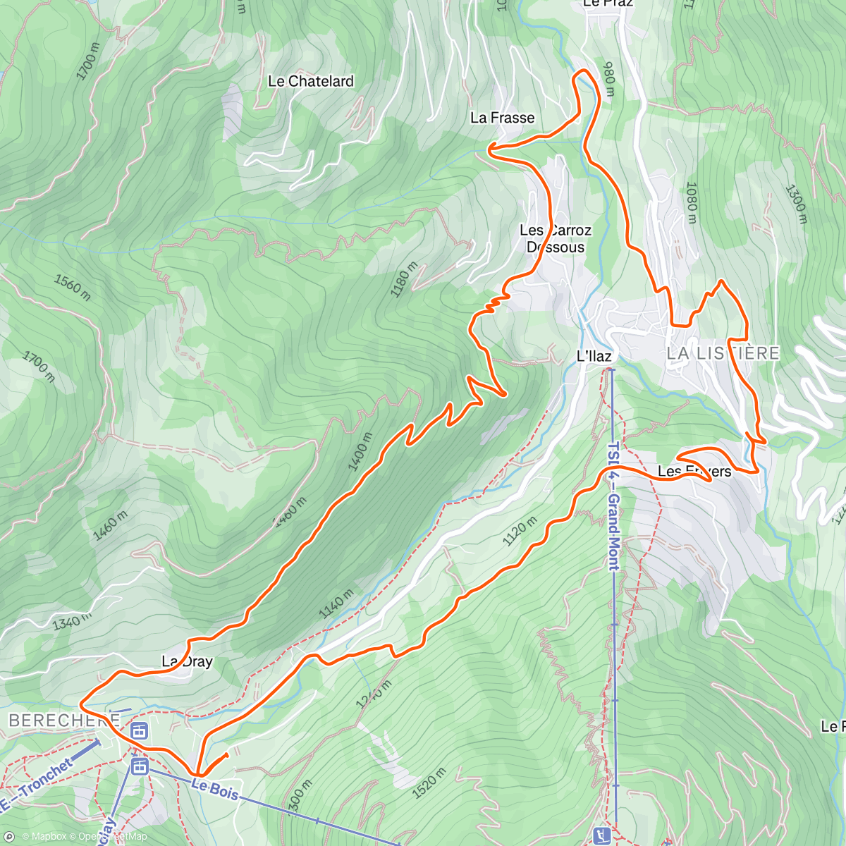 Mappa dell'attività Tour du village ( AH)