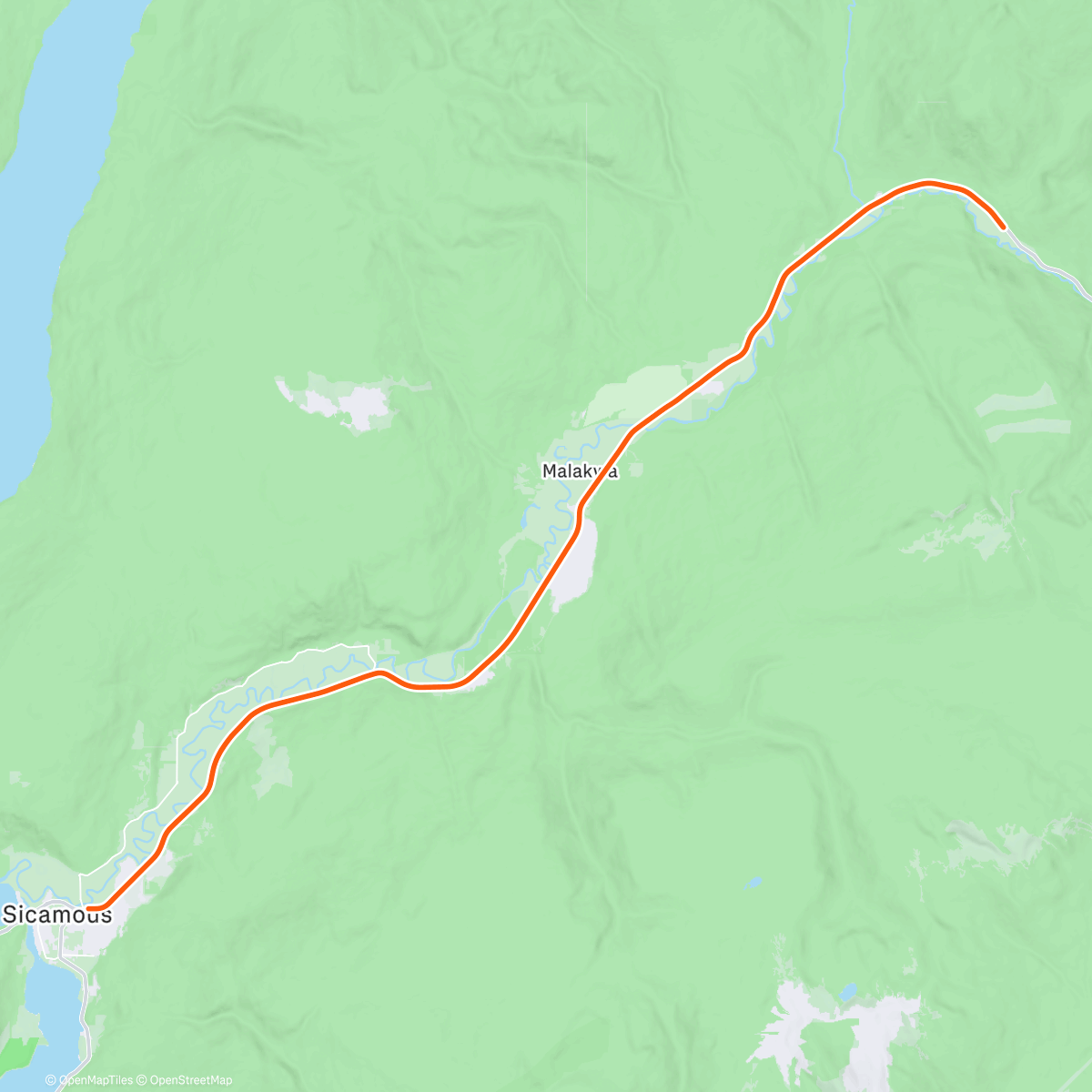 Map of the activity, ROUVY - Three Valley Lake from Sicamous | Canada