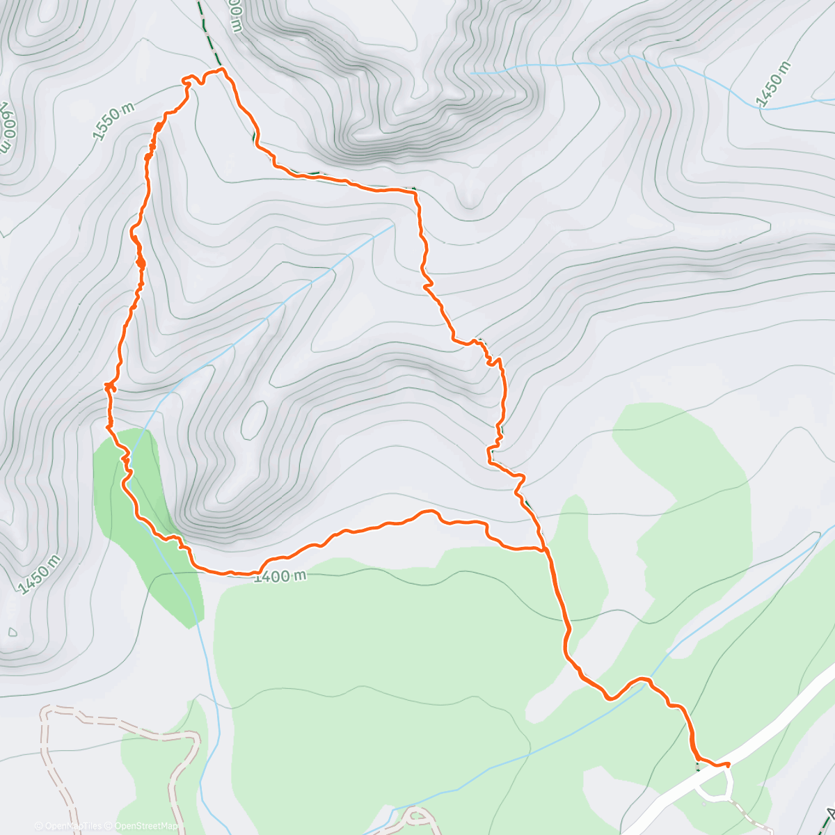 Map of the activity, Bobcat canyon