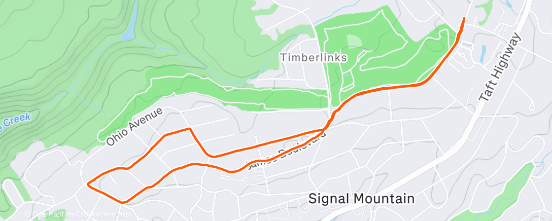 Map of the activity, Morning Run