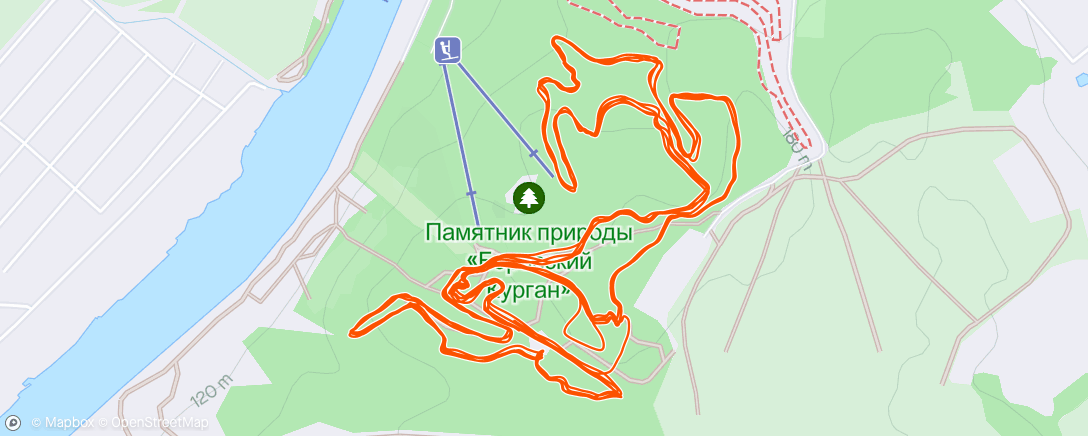Map of the activity, Горный велозаезд (после обеда)