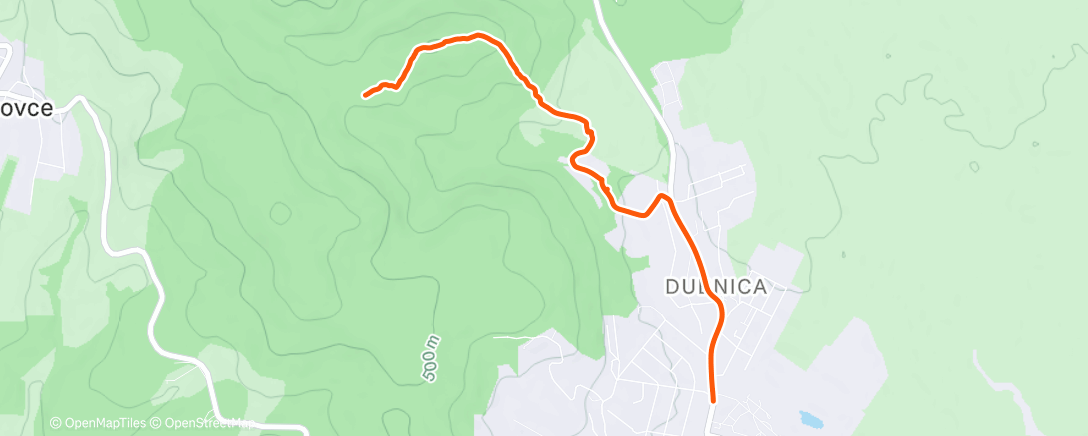 Map of the activity, Afternoon Walk