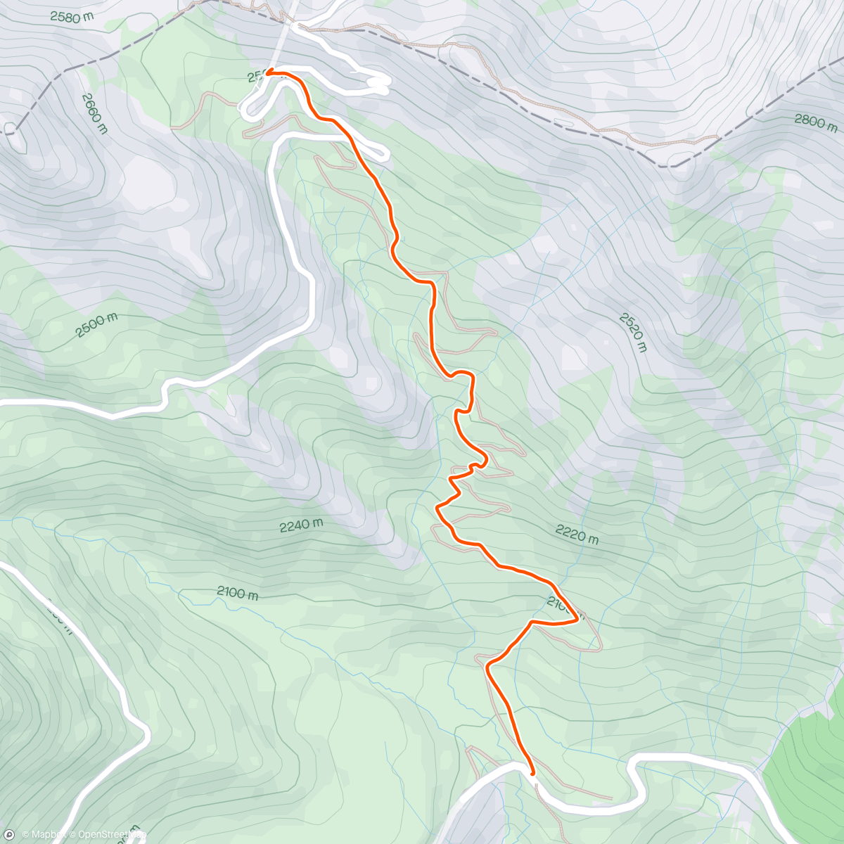 Map of the activity, Ski de rando