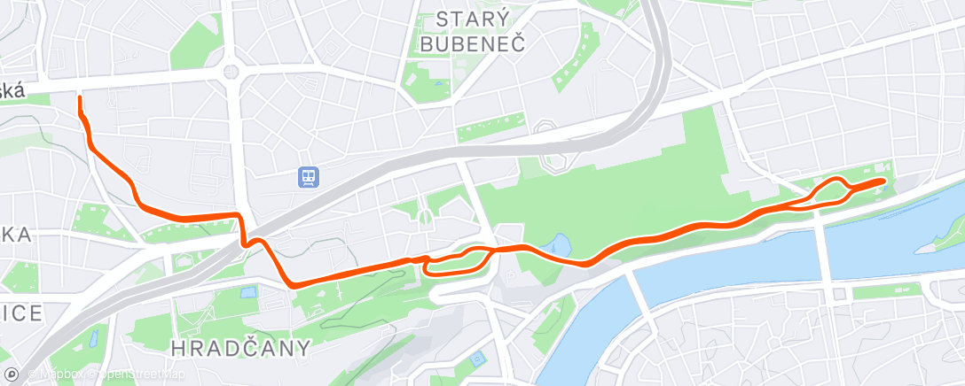Map of the activity, Morning Run
