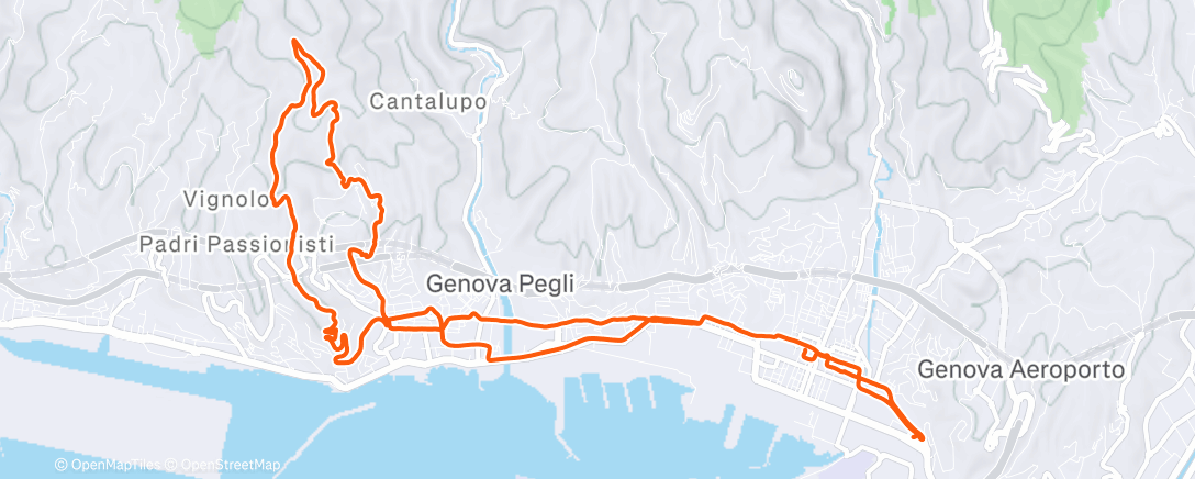 Map of the activity, Sessione di mountain biking pomeridiana