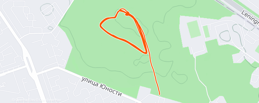 Map of the activity, Вечерний забег