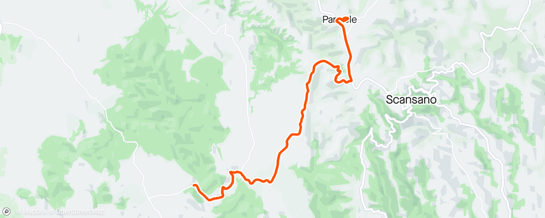 Map of the activity, Lunch Ride test