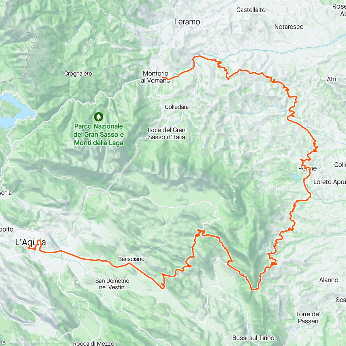 Map of the activity, Il Giro d'Abruzzo #4