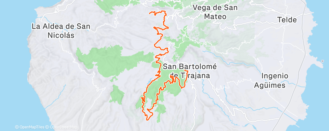 Карта физической активности (Dia 7: Bikepacking Canarias - Gran Canaria)