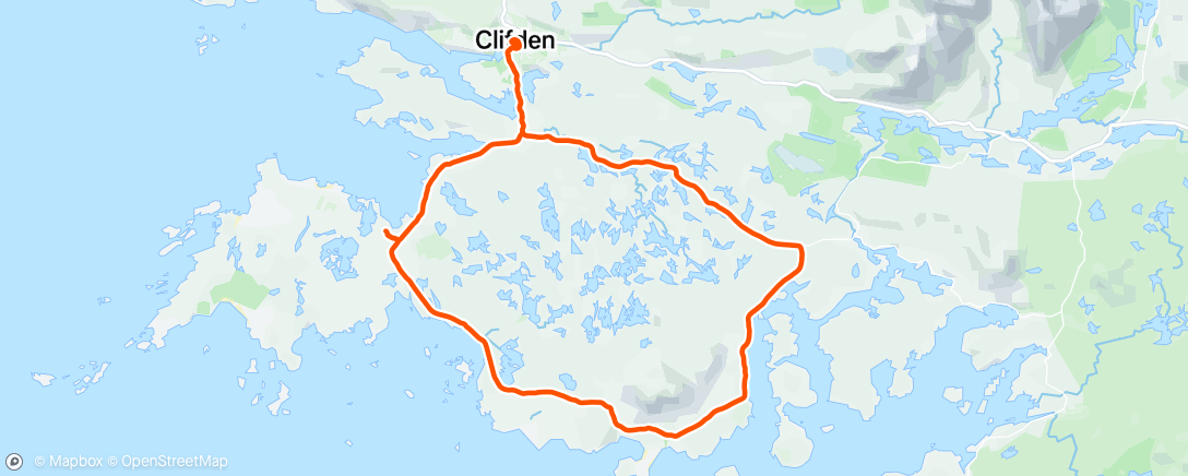 Map of the activity, Misty non Mountain Hop