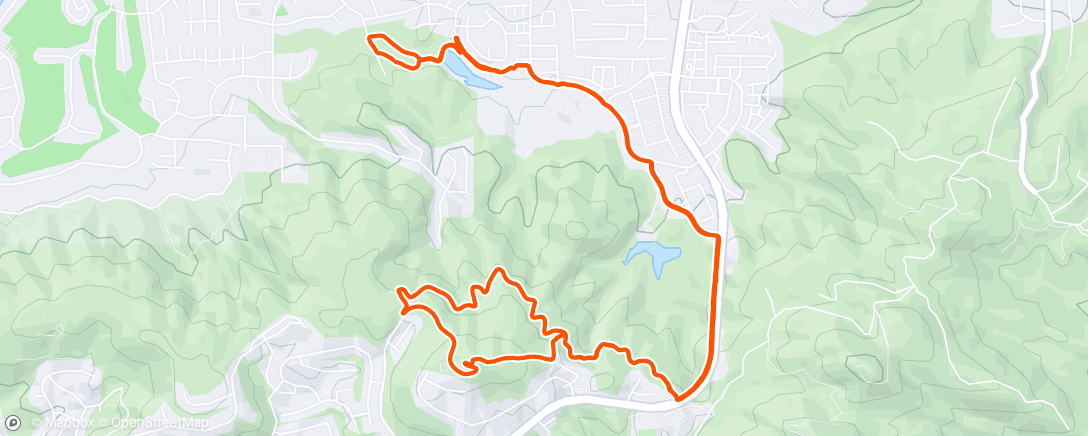 Map of the activity, 5 mile run felt long today