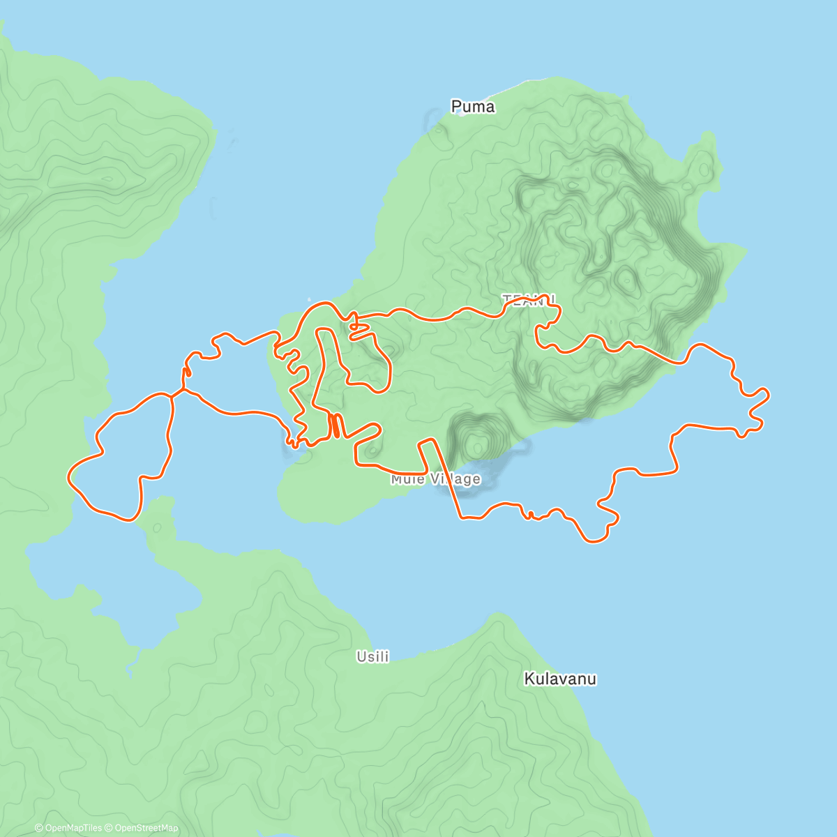 Карта физической активности (Zwift - Waisted 8 in Watopia)