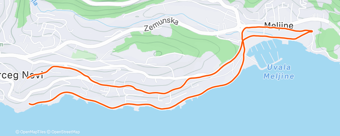 Map of the activity, Recovery 5 km