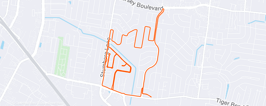 Map of the activity, Lunch Run