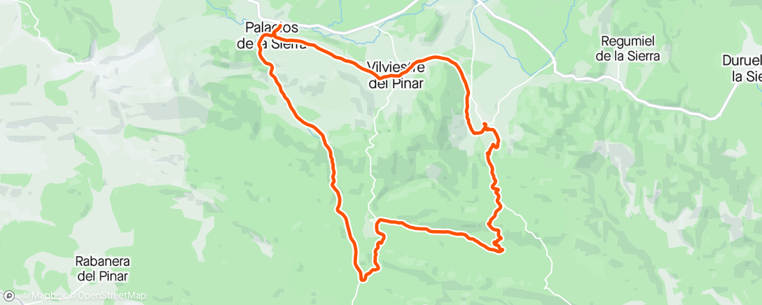 Map of the activity, 2h gravel