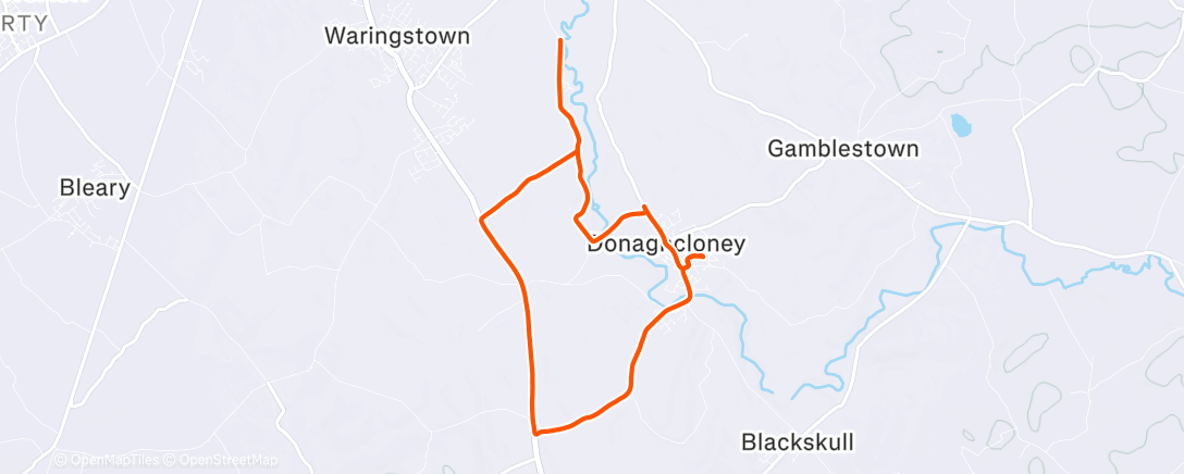 Map of the activity, Lunch Run