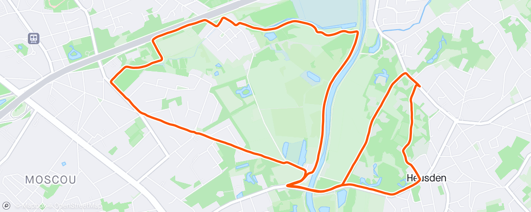 アクティビティ「Danslesloopje met nieuwe route en foutieve eindregistratie」の地図