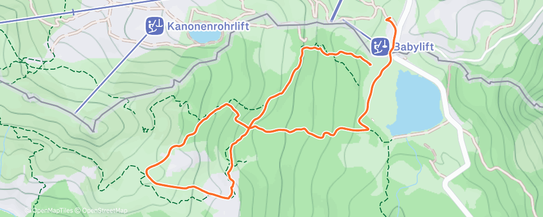 Map of the activity, Morning Hike