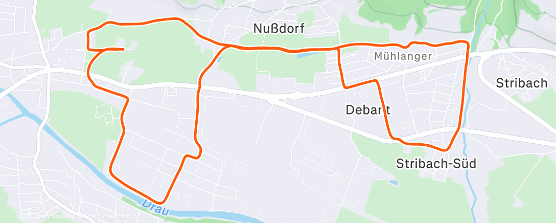 Map of the activity, Abendlauf