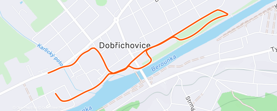 Map of the activity, Afternoon Walk