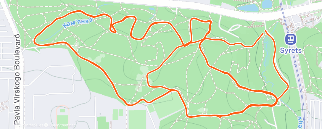 Map of the activity, Morning Trail Run