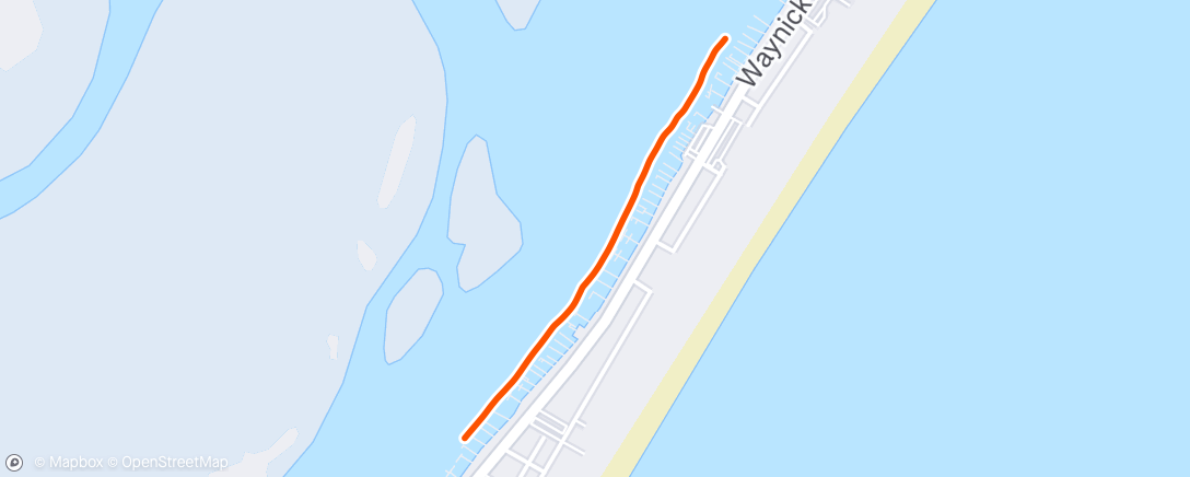 Map of the activity, Morning Swim