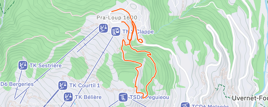 Map of the activity, Début de prise d'air montagnard 👍