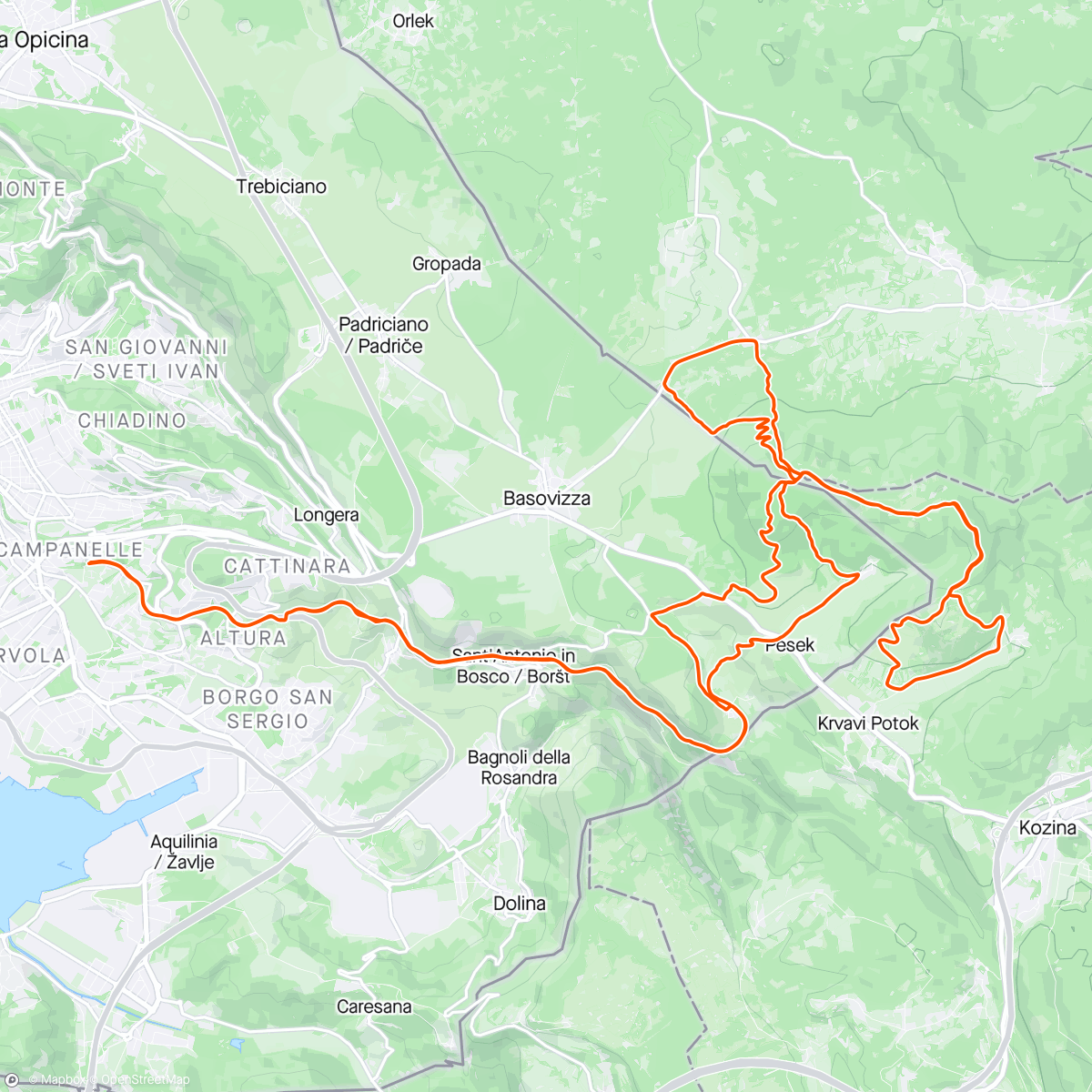 Map of the activity, Triplo Kokos