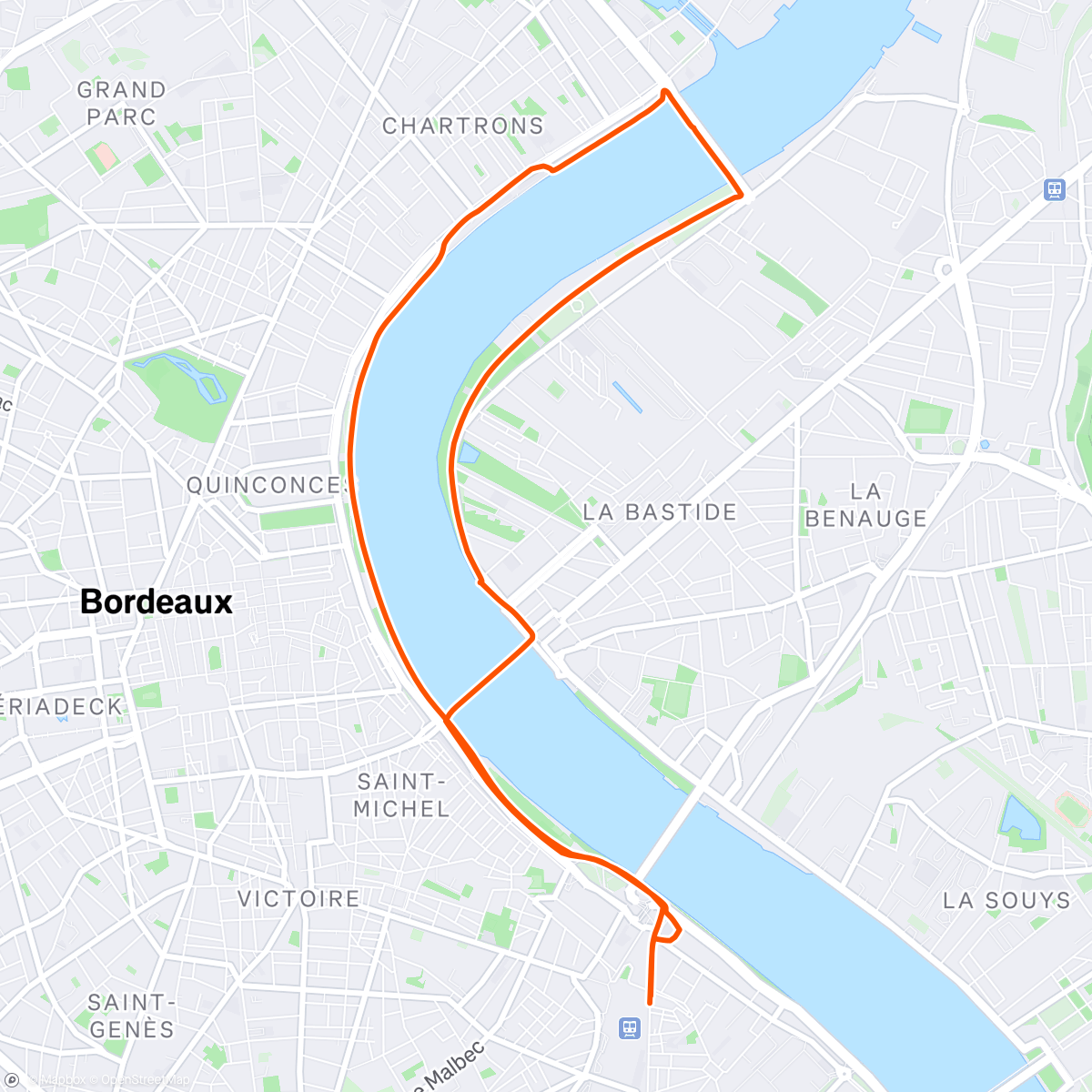 Map of the activity, Sortie vélo dans l'après-midi