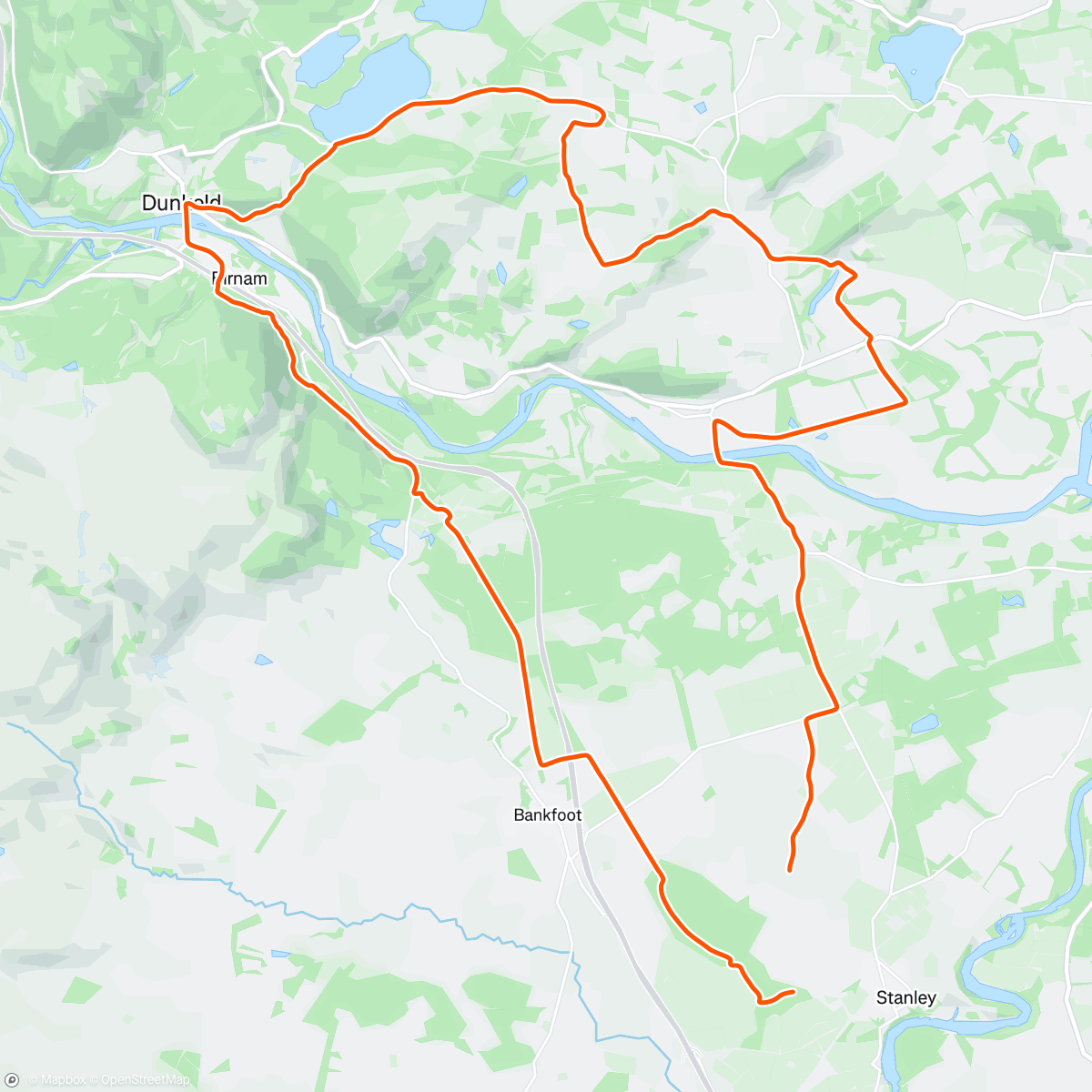 Map of the activity, Evening Ride